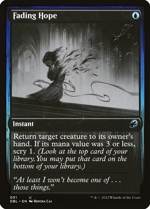 Fading Hope, carta Magic di tipo Instant illustrata da Rovina Cai