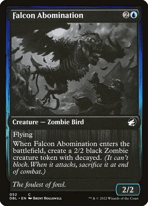 Falcon Abomination, carta Magic di tipo Creature — Zombie Bird illustrata da Brent Hollowell