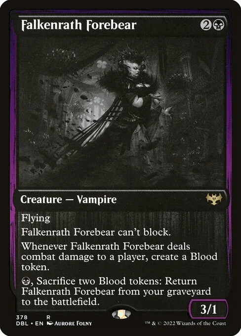 Falkenrath Forebear, carta Magic di tipo Creature — Vampire illustrata da Aurore Folny