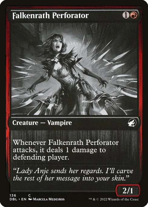 Falkenrath Perforator, carta Magic di tipo Creature — Vampire illustrata da Marcela Medeiros