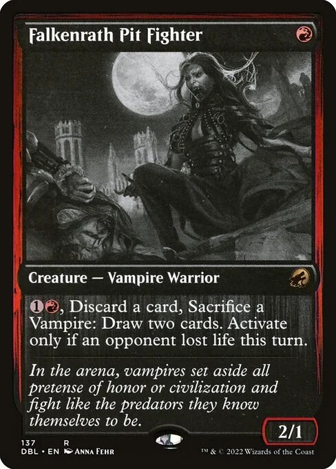 Falkenrath Pit Fighter, carta Magic di tipo Creature — Vampire Warrior illustrata da Anna Fehr
