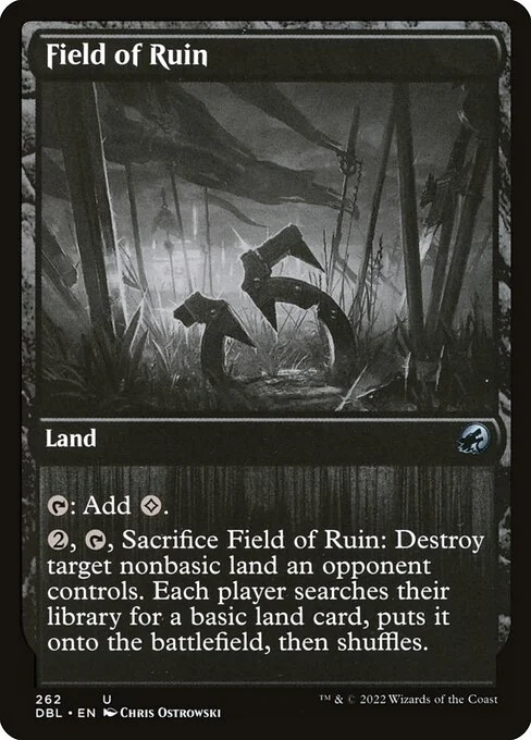Field of Ruin, carta Magic di tipo Land illustrata da Chris Ostrowski