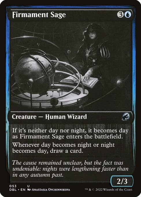 Firmament Sage, carta Magic di tipo Creature — Human Wizard illustrata da Anastasia Ovchinnikova