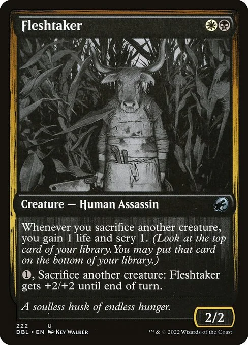 Fleshtaker, carta Magic di tipo Creature — Human Assassin illustrata da Kev Walker