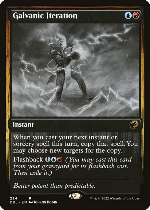Galvanic Iteration, carta Magic di tipo Instant illustrata da Johann Bodin
