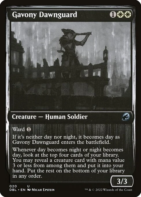 Gavony Dawnguard, carta Magic di tipo Creature — Human Soldier illustrata da Micah Epstein