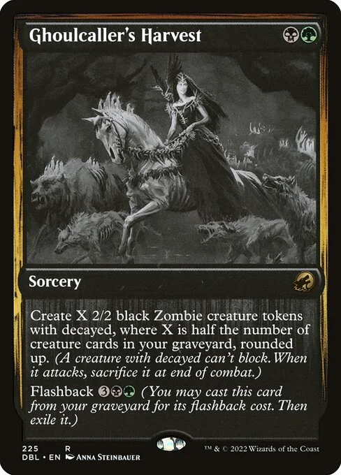 Ghoulcaller's Harvest, carta Magic di tipo Sorcery illustrata da Anna Steinbauer