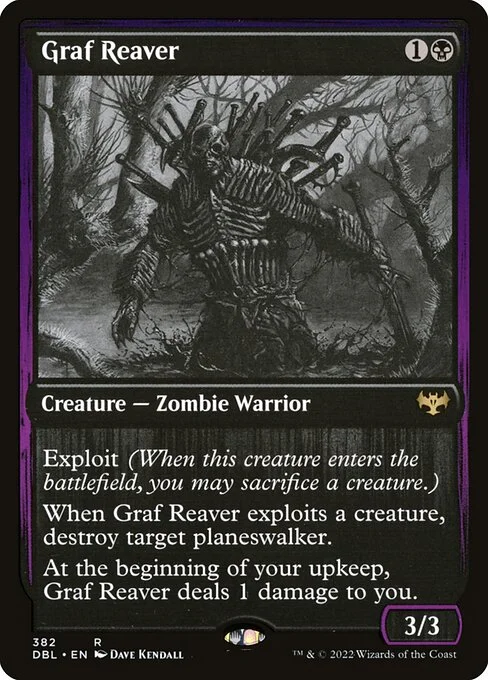 Graf Reaver, carta Magic di tipo Creature — Zombie Warrior illustrata da Dave Kendall