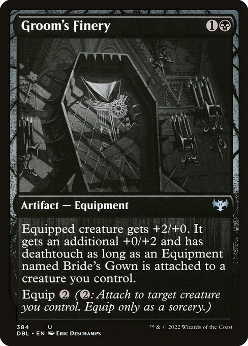 Groom's Finery, carta Magic di tipo Artifact — Equipment illustrata da Eric Deschamps
