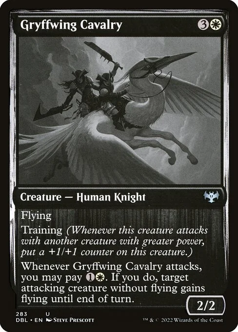 Gryffwing Cavalry, carta Magic di tipo Creature — Human Knight illustrata da Steve Prescott