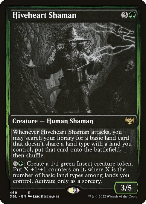 Hiveheart Shaman, carta Magic di tipo Creature — Human Shaman illustrata da Eric Deschamps