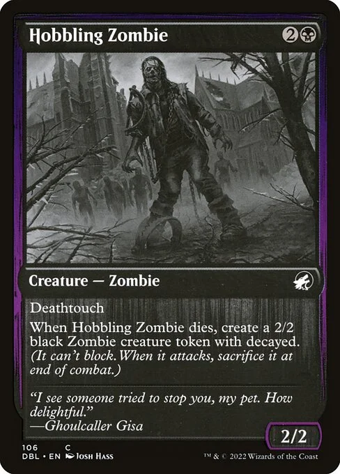 Hobbling Zombie, carta Magic di tipo Creature — Zombie illustrata da Josh Hass