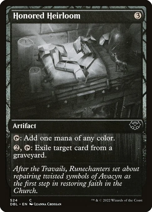 Honored Heirloom, carta Magic di tipo Artifact illustrata da Leanna Crossan