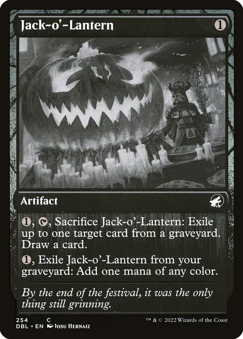 Jack-o'-Lantern, carta Magic di tipo Artifact illustrata da Josu Hernaiz