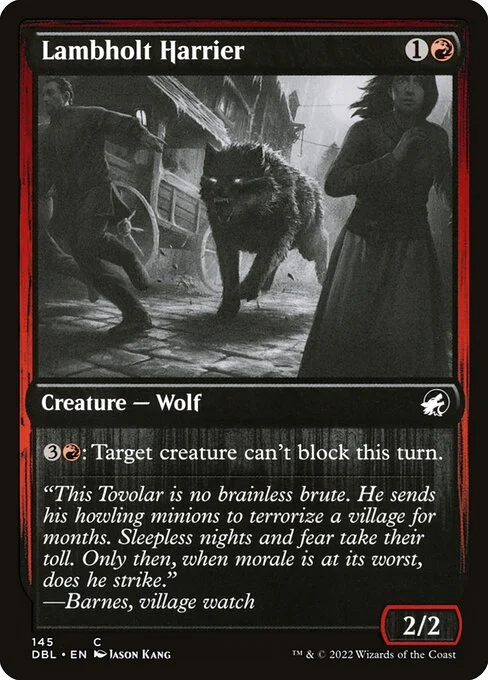 Lambholt Harrier, carta Magic di tipo Creature — Wolf illustrata da Jason Kang