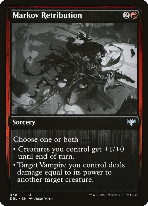 Markov Retribution, carta Magic di tipo Sorcery illustrata da Uriah Voth