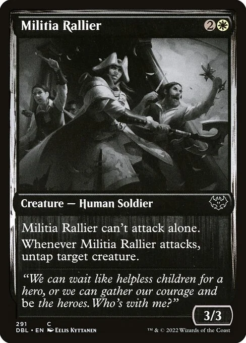 Militia Rallier, carta Magic di tipo Creature — Human Soldier illustrata da Eelis Kyttanen