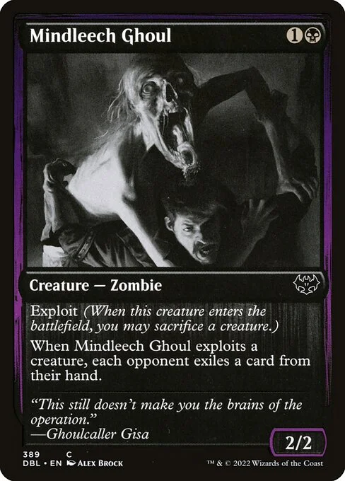 Mindleech Ghoul, carta Magic di tipo Creature — Zombie illustrata da Alex Brock