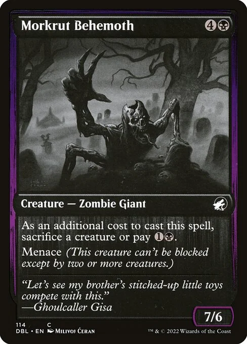 Morkrut Behemoth, carta Magic di tipo Creature — Zombie Giant illustrata da Milivoj Ćeran