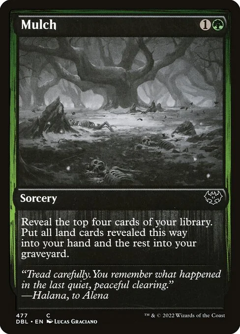 Mulch, carta Magic di tipo Sorcery illustrata da Lucas Graciano