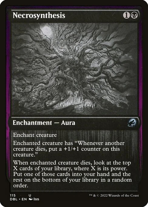 Necrosynthesis, carta Magic di tipo Enchantment — Aura illustrata da Isis