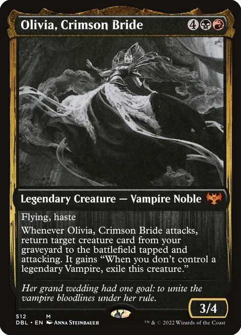 Olivia, Crimson Bride, carta Magic di tipo Legendary Creature — Vampire Noble illustrata da Anna Steinbauer
