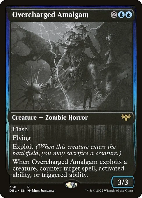 Overcharged Amalgam, carta Magic di tipo Creature — Zombie Horror illustrata da Mike Jordana