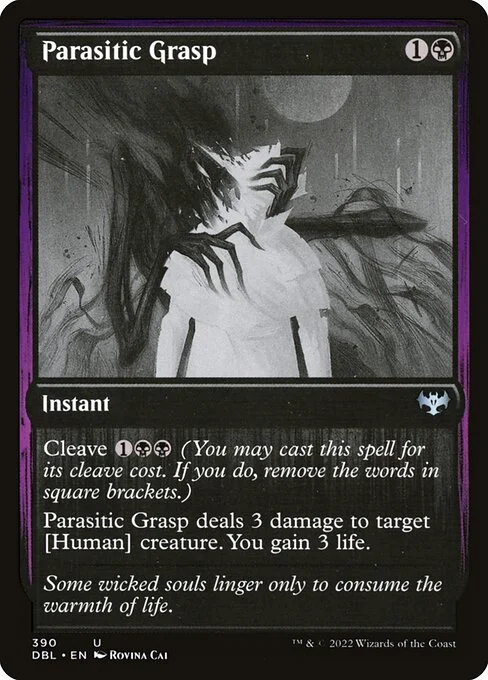 Parasitic Grasp, carta Magic di tipo Instant illustrata da Rovina Cai