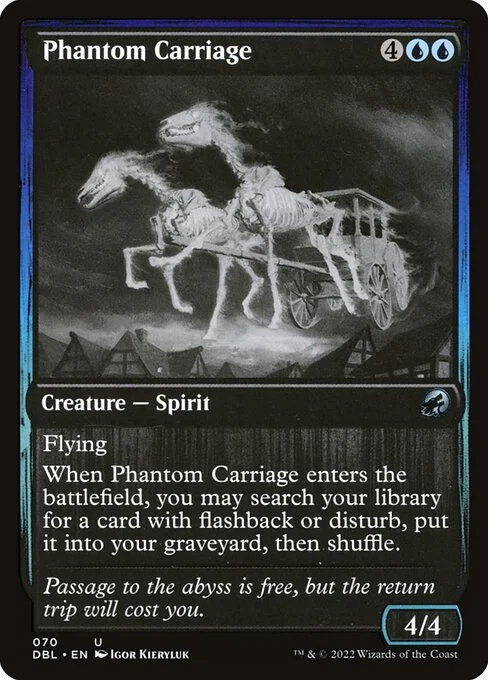 Phantom Carriage, carta Magic di tipo Creature — Spirit illustrata da Igor Kieryluk