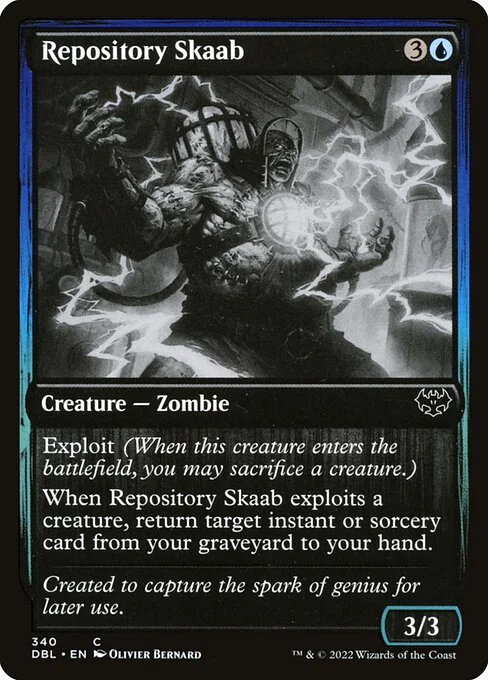 Repository Skaab, carta Magic di tipo Creature — Zombie illustrata da Olivier Bernard