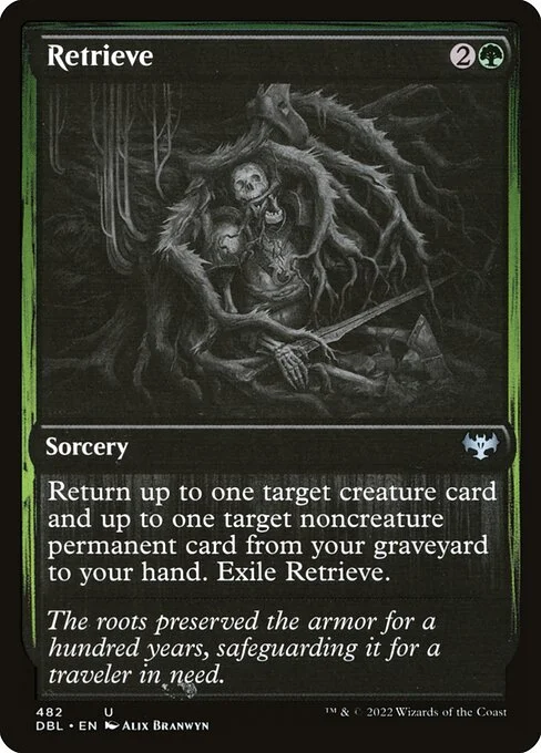 Retrieve, carta Magic di tipo Sorcery illustrata da Alix Branwyn