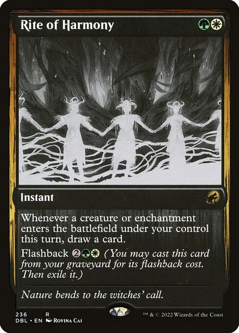 Rite of Harmony, carta Magic di tipo Instant illustrata da Rovina Cai