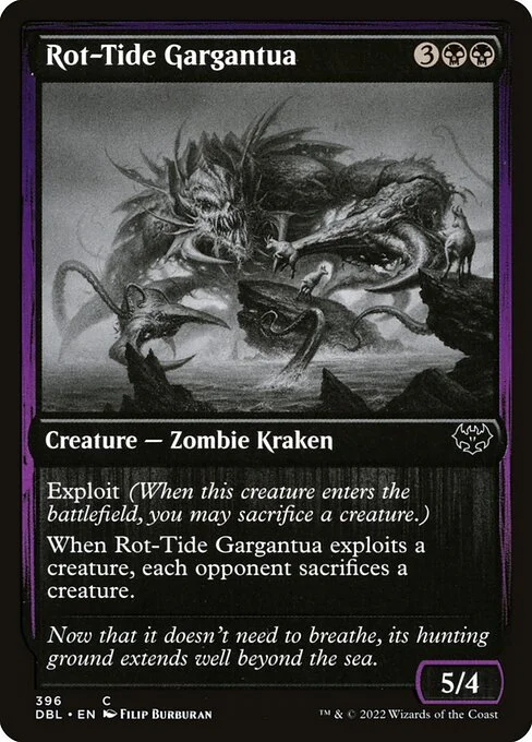Rot-Tide Gargantua, carta Magic di tipo Creature — Zombie Kraken illustrata da Filip Burburan