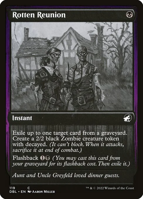 Rotten Reunion, carta Magic di tipo Instant illustrata da Aaron Miller