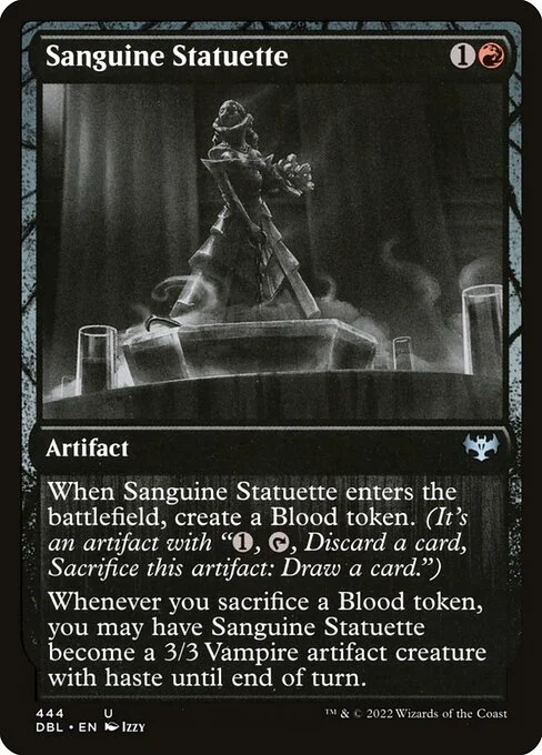 Sanguine Statuette, carta Magic di tipo Artifact illustrata da Izzy