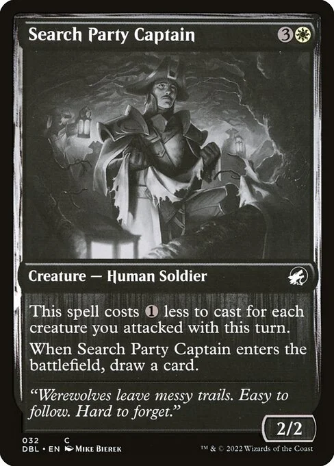 Search Party Captain, carta Magic di tipo Creature — Human Soldier illustrata da Mike Bierek