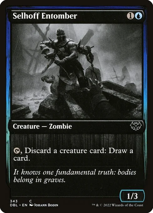 Selhoff Entomber, carta Magic di tipo Creature — Zombie illustrata da Johann Bodin