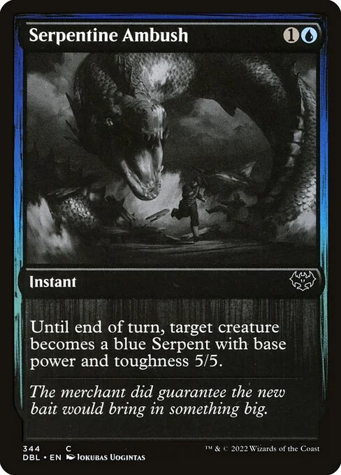 Serpentine Ambush, carta Magic di tipo Instant illustrata da Jokubas Uogintas