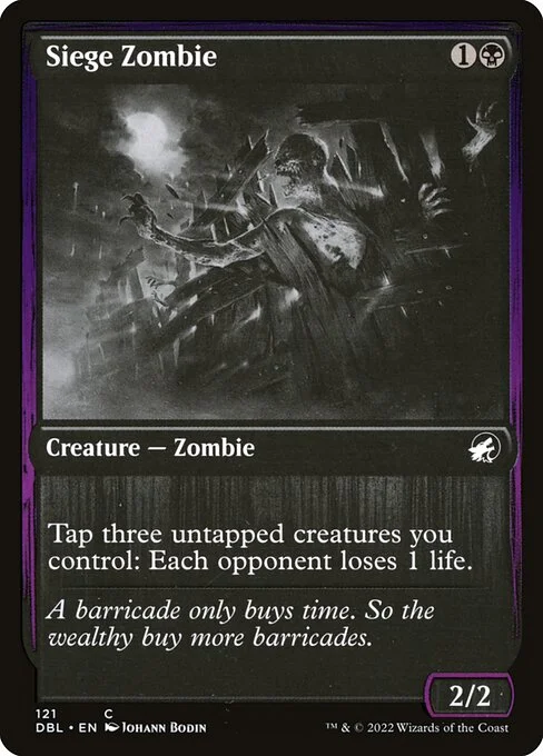 Siege Zombie, carta Magic di tipo Creature — Zombie illustrata da Johann Bodin