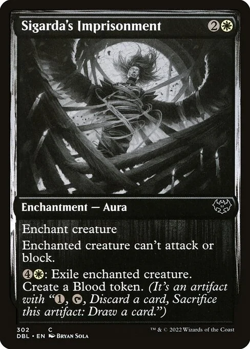 Sigarda's Imprisonment, carta Magic di tipo Enchantment — Aura illustrata da Bryan Sola