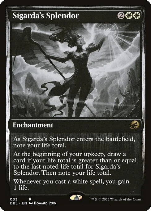 Sigarda's Splendor, carta Magic di tipo Enchantment illustrata da Howard Lyon