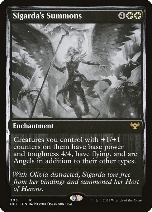 Sigarda's Summons, carta Magic di tipo Enchantment illustrata da Néstor Ossandón Leal