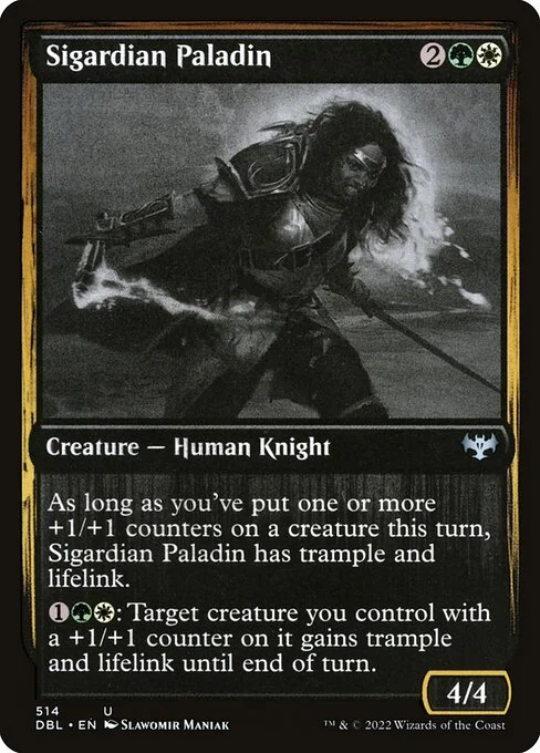 Sigardian Paladin, carta Magic di tipo Creature — Human Knight illustrata da Slawomir Maniak