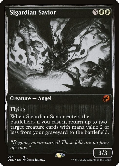 Sigardian Savior, carta Magic di tipo Creature — Angel illustrata da David Rapoza