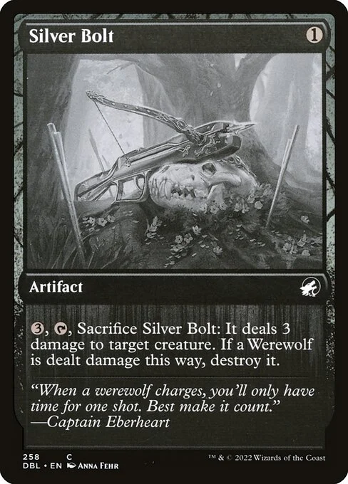 Silver Bolt, carta Magic di tipo Artifact illustrata da Anna Fehr