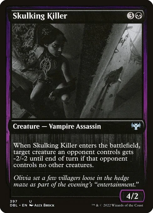 Skulking Killer, carta Magic di tipo Creature — Vampire Assassin illustrata da Alex Brock