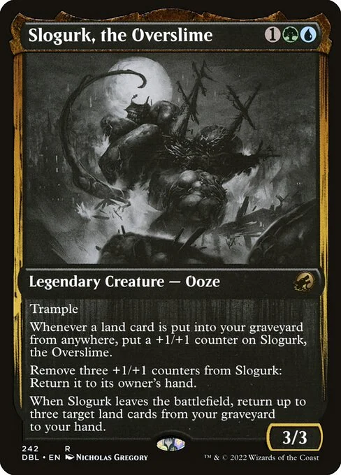 Slogurk, the Overslime, carta Magic di tipo Legendary Creature — Ooze illustrata da Nicholas Gregory