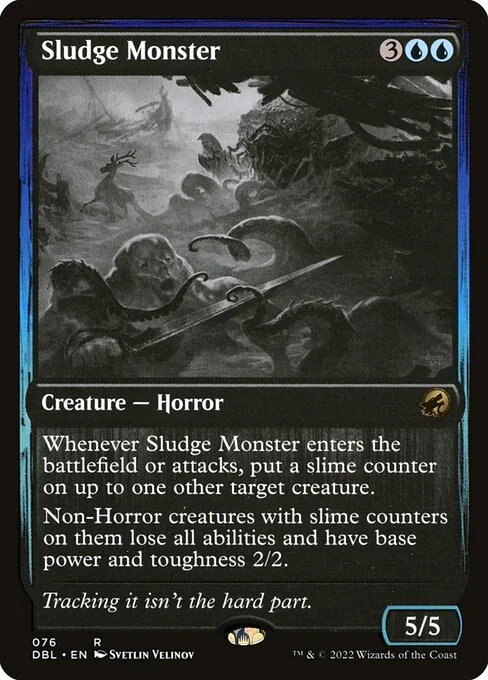 Sludge Monster, carta Magic di tipo Creature — Horror illustrata da Svetlin Velinov
