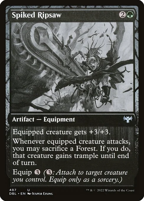 Spiked Ripsaw, carta Magic di tipo Artifact — Equipment illustrata da Jesper Ejsing