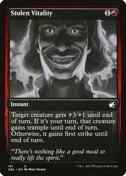 Stolen Vitality, carta Magic di tipo Instant illustrata da Mike Bierek
